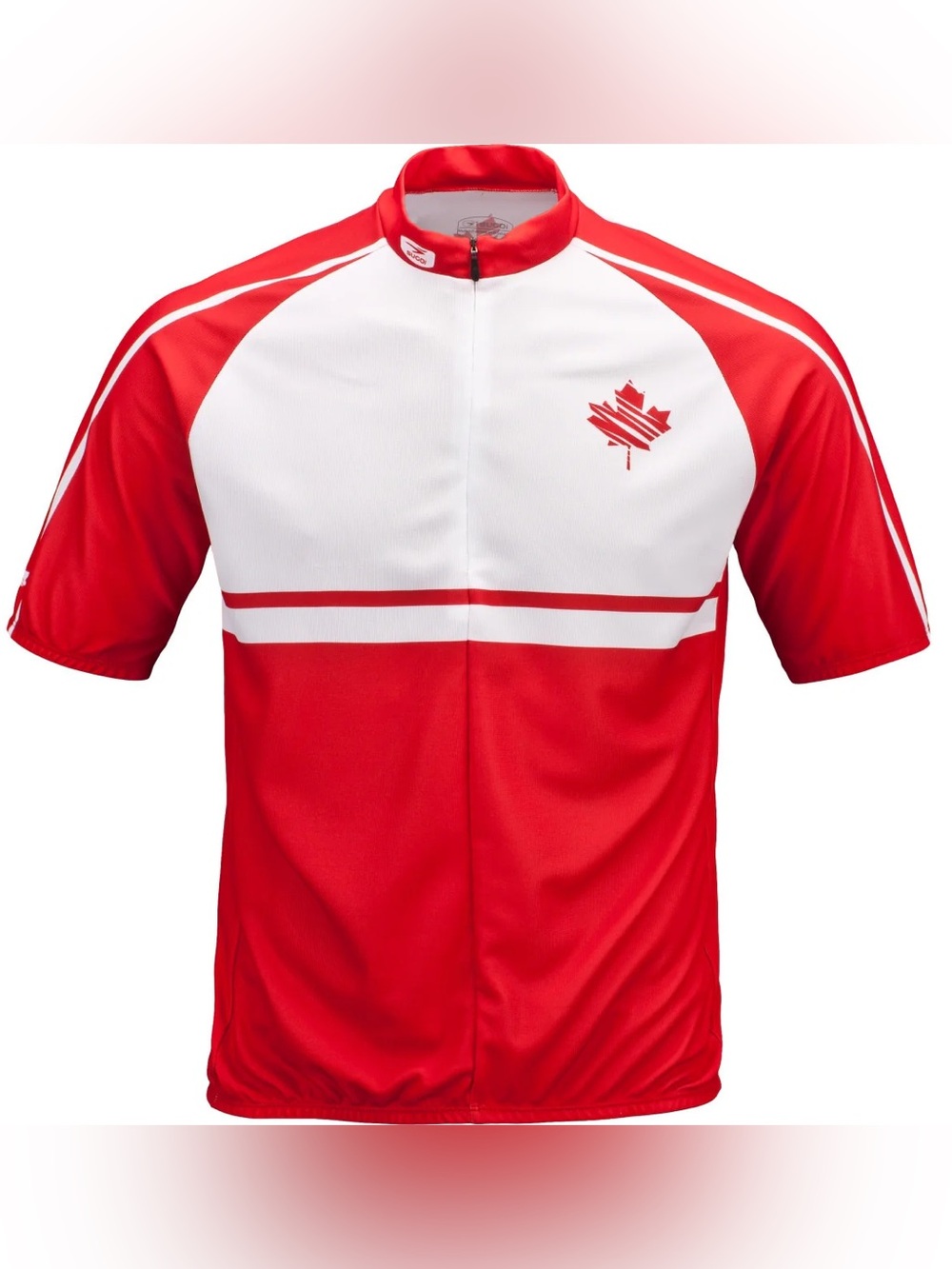 SUGOI Red and White Short-Sleeve Cycling Jersey Canada